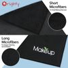 Premium Microfiber Makeup Remover Cloths 6 Pack Soft Quick Dry 13x13 Inch Black