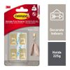 Command Small Metallic Hook, Gold Colour - 4 Hooks, 5 Adhesive Strips - Indoor use - Damage Free Hanging