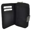 Lorenz Ladies Zip Around Purse Black