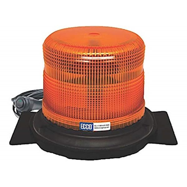 ECCO LED Beacon: Pulse II, Low Profile, 12-48VDC, 11 Flash Patterns, HIGH Bond Tape, Amber
