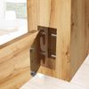 Bitray Wood Bed Plates Wood Bed Rail Hook Plates Bed Rail Brackets - 8pcs