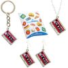 bluebubble Hey DJ Silver Tape Necklace on Gift Card