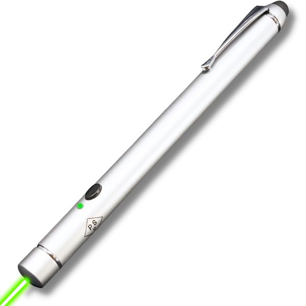 POLARIS RB-18G Laser Pointer, Green Laser Pointer, Silver Model, Green Laser, Domestic Standard PSC Certified, Presentation (1)