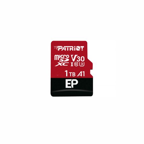 Patriot EP Series 1TB Micro SDXC V30 A1 UHS-I U3 4K UHD Memory Card - with SD Adapter - PEF1TBEP31MCX