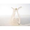 Platinum white marbled hair claw clip