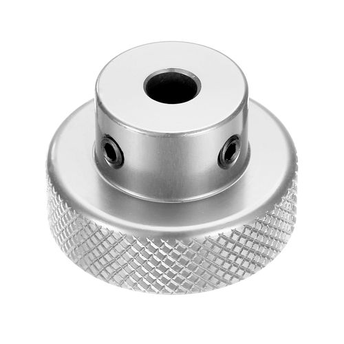 uxcell Anodization Aluminum Alloy Handwheel 6mm Bore 30mm OD Knurled Knob Turning Handle with Wrench for Milling Machine Lathe Slide Displacement Platform