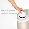 Stylish Taupe Diaper Disposal Solution - Odor-Locking Steel Pail, Easy Clean