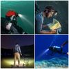 2Pack Scuba Diving LED Headlamp Yellow + White Light Underwater 262ft Waterproof