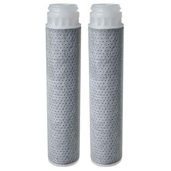 KOSNEW 2PCS Activated Carbon Shower Filter Replacement, Hard Water Softener, Premium Activated Carbon Filter Water Purifier Filter to Remove Chlorine, Heavy Metals & Sediments Impurities - 2 PACK