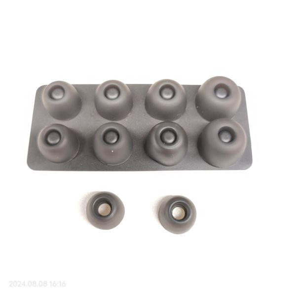 EarFun Free Pro 3 Eartips [Eartips for Fully Wireless Earbuds, Silicone, 4 Sizes 1 Pair Each, 8 Pieces, S/M/L/XL Eartips] (Black)