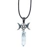 Necklace Triple Moon Crystal
