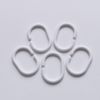 HoitoDeals White Plastic Shower C Hooks For Bathroom Shower Curtain Rings