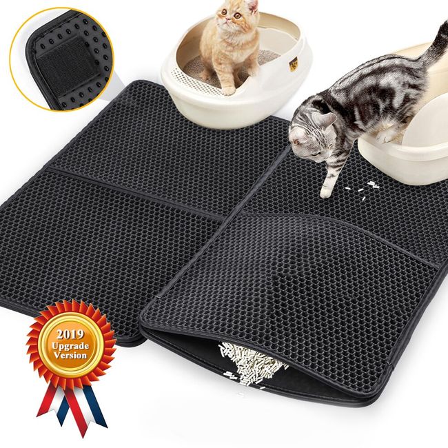 Waterproof Cat Litter Mat Double Layer Pet Litter Box Mat Non-slip Sand Cat  Pad Washable Bed Mats Clean Pad Cats Products