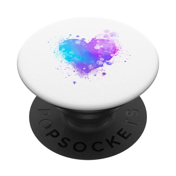Color blob heart with many colors PopSockets Swappable PopGrip