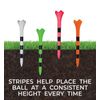 Pride Golf Tee Standard 2-3/4" Pride Performance Golf Tee Striped, 100 Count, Citrus Green, 2 3/4"