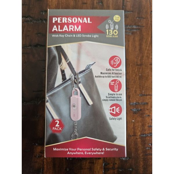 Women personal alarm with key chain & LED strobe light new in box