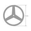 14" FLAT STEERING WHEEL, ALUMINUM