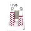 I live Smile Grip [Long & Short] Left & Right Set, White/Red, Small