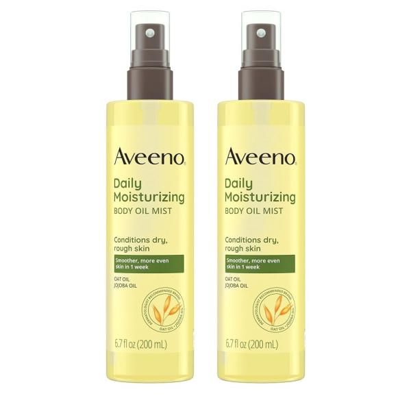 Aveeno Daily Moisturizing Body Oil Mist, with Oat and Jojoba Oils, for Dry and Sensitive Skin, Daily