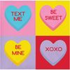 Creative Converting Candy Hearts Valentine's Day Beverage Napkins, 5", Multi-color