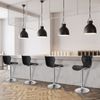 Set of 4 PU Leather Shell Back Bar Stools Counter Adjustable Height Bar Chairs