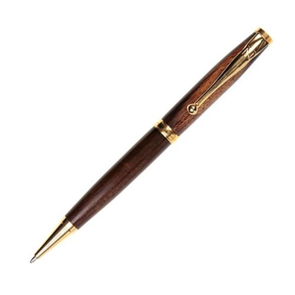 Lanier Pens Comfort Twist Pen - Titanium Nitride - Walnut Claro