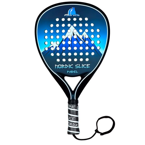 NORDIC SLICE Polar Bear 18K 2021 Carbon Fiber EVA Core Padel/POP Tennis/Paddle Tennis Racket