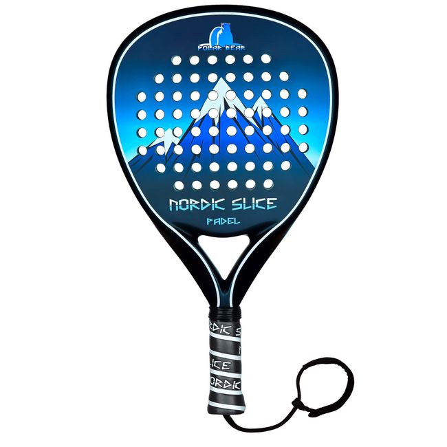 NORDIC SLICE Polar Bear 18K 2021 Carbon Fiber EVA Core Padel/POP Tennis/Paddle Tennis Racket