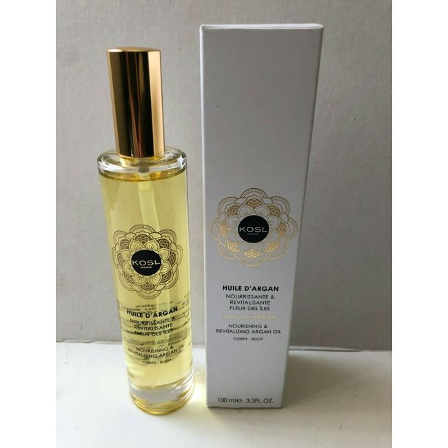 KOSL Paris Huile D'Argan 3.3oz Nourishing & Revitalizing Argan Oil New In Box