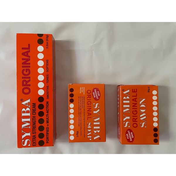 1 Symba Original Extra Strength Cream & 2 Soaps Combo, Smooths, Tones, Dark Spot