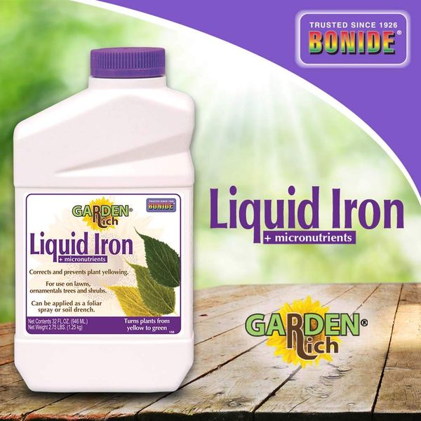 Bonide 037321002994 299 Liquid Iron Concentrate 32 Ounce Bottle, 1, LAWNGARD