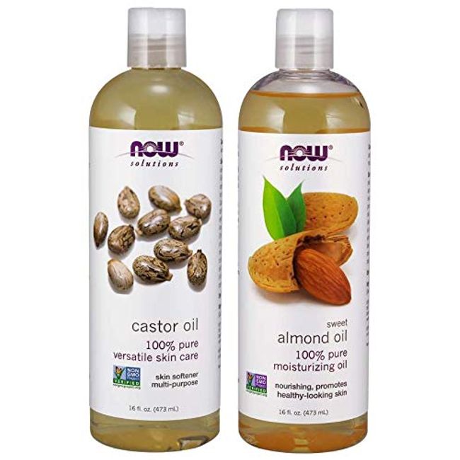 Birsppy Now Foods Almond Oil 16 oz. and Castor Oil 16 oz