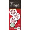 Designer Stencils Small Crystal Snowflakes 3 Cookie Stencils, Beige/semi-transparent