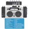 Multi-Functions AM FM  Retro Cassette Player Recorder With Digital Clock Timer