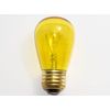 Bulbrite 11W 130V S14 Transparent Yellow Sign or Indicator Bulb, E26 Base