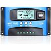 100A MPPT Solar Charge Controller, Solar Charger Controller with LCD Display, Dual USB, Multiple Load Control Modes, MPPT Technical Maximum Charging Current
