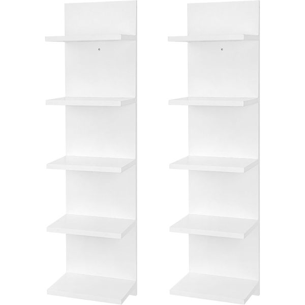 5 Tier Wall Shelf Unit,Vertical Column Shelf Floating Storage Home Decor Organiz