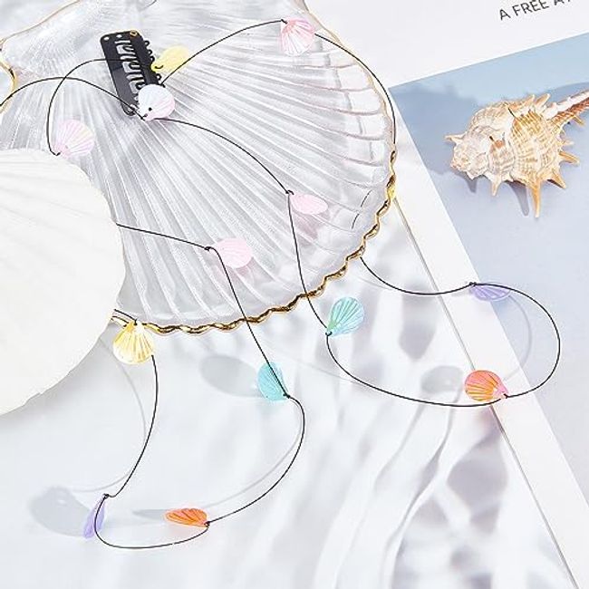 Shell Hair Accessories Chain Clips for Woman Girls 