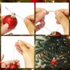 200 Pcs Silver Christmas Ornament Hanger String with Snaps for Tree Decorations