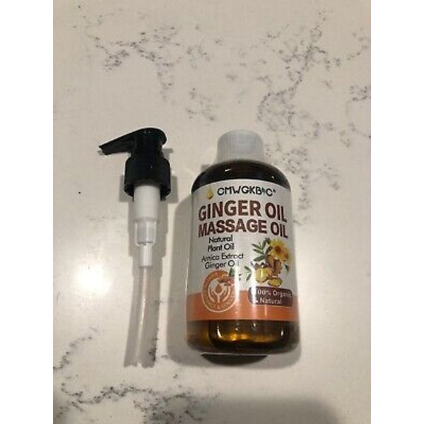 Ginger Oil, Ginger Massage Oil for Lymphatic Drainage, Arnica Oil, 100% Organic