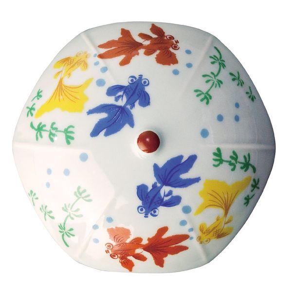 Arita Pottery Arita Ware Drain Cover, Antibacterial Treatment, Umbrella, Goldfish