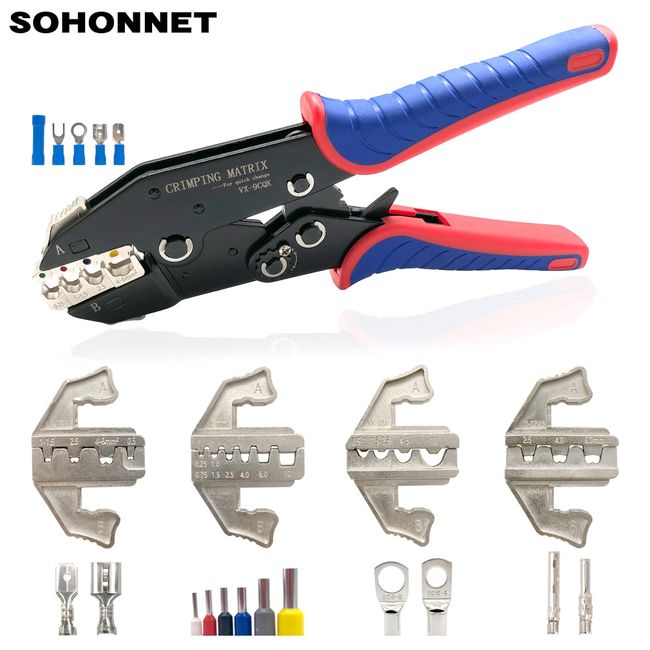 Quick Replacement Jaw Set, Terminal Crimping Pliers