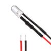 sourcing map 3Pcs 5mm Pre Wired LED, Red DC3-5V Clear Lens, Light Emitting Diodes