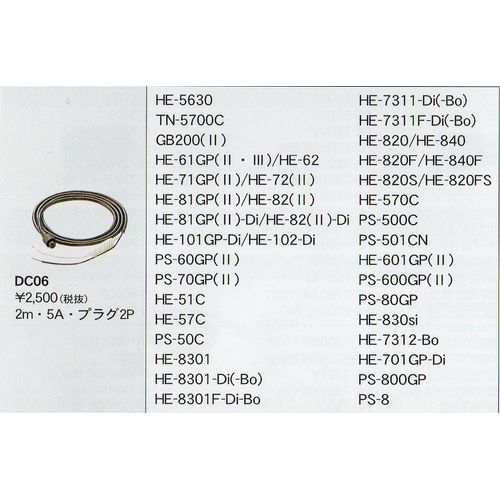 HONDEX 魚探 Power Supply Cord for ELP-DC06 & Alligator Clip Set