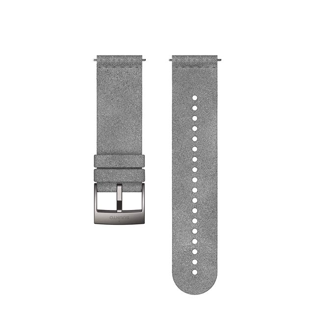 SUUNTO Replacement Band Strap 24MM for Urban Five Sport Wrist HR Baro, SUUNTO 7 / 9 /9 Baro GRAY STEEL Microfiber