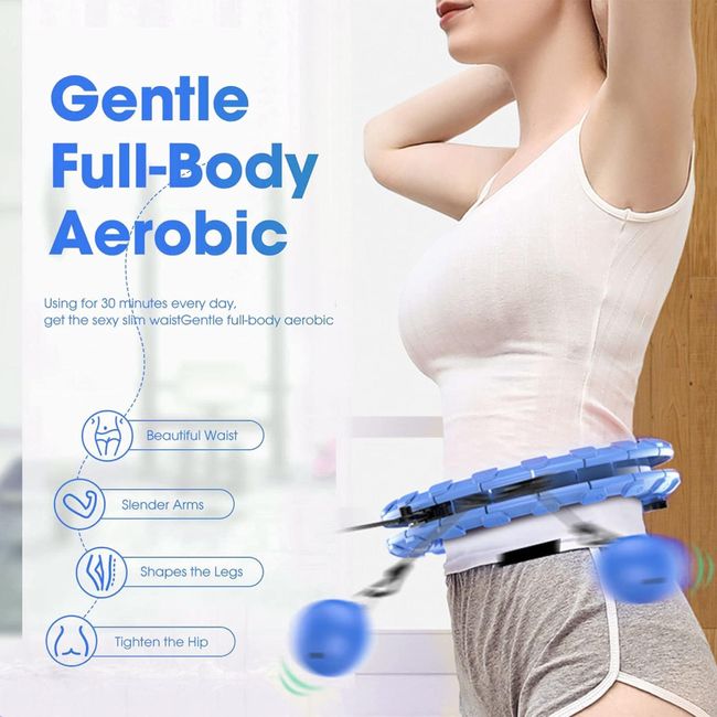 Vogale Infinity Hoop Workout Smart Weight Hula Fitness.. Authenticity guaranteed, BLUE