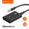 TaoTronics Bluetooth 5.0 Transmitter and Receiver, 2-in-1 Wireless 3.5mm Adapter