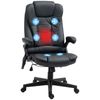 High-Back Vibration Massage Chair, Heating Office Chair, Black