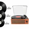 Bluetooth Record Player Belt-Driven 3-Speed Turntable, with Headphone Jack 