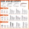 Tanstic 376Pcs M6 M8 M10 Hex Socket Head Cap Machine Screws Flat Head Socket Cap Screws Button Head Socket Cap Screws for Industrial Machinery